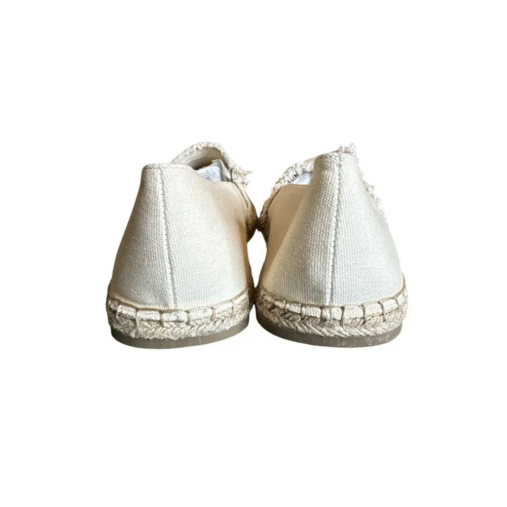 Torrid Cream Canvas Round Toe Slip On Espadrille Travel Vacation  Sz: 10 - Picture 2 of 8